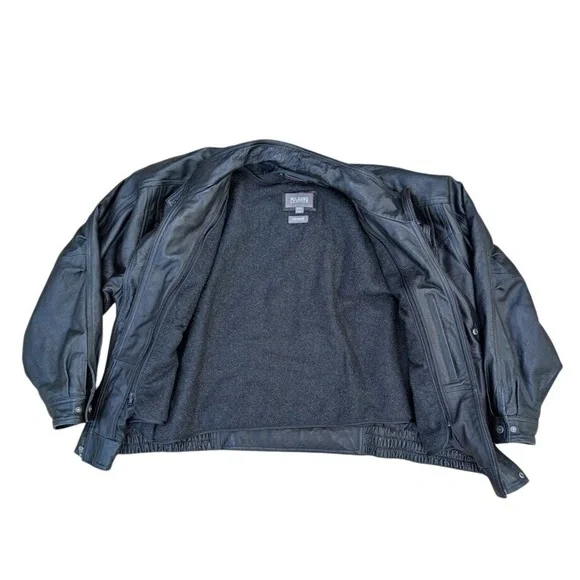 Wilsons‎ Leather Men's Black Leather Motorcycle Jacket XXL Insulated - Picture 4 of 12